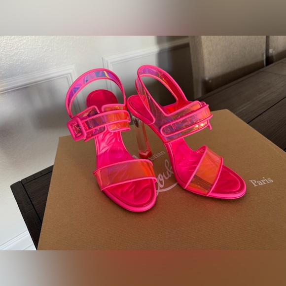 CHRISTIAN LOUBOUTIN PVC Slingback Sandals 6 - Picture 8 of 10